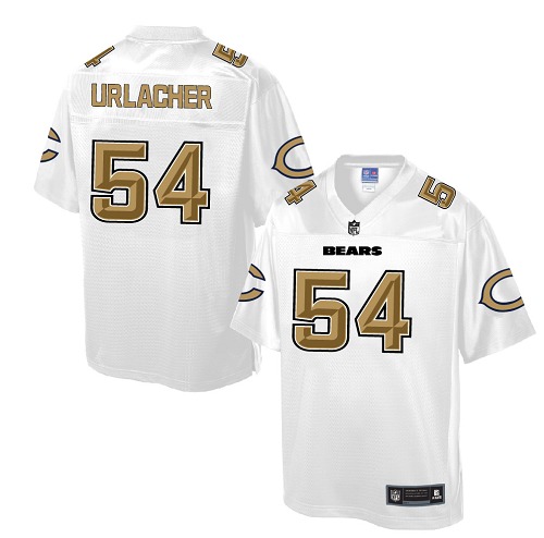 Men's Game Brian Urlacher Nike Jersey White - #54 Pro Line Fashion NFL Chicago Bears